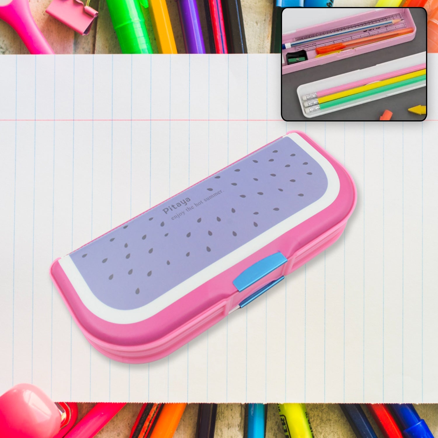 Cartoon pencil box with two compartments for kids Cartoon pencil box with two compartments for kids